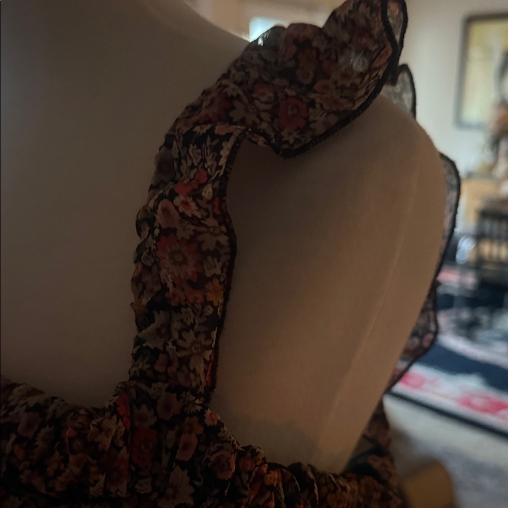 Trixxi Multicolor Floral Jumper with black lined interior. - Picture 5 of 8